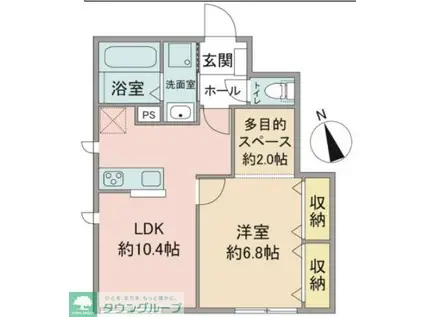 フローレンティアII(1LDK/1階)の間取り写真