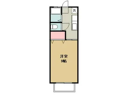 パレス植木R(1K/2階)の間取り写真