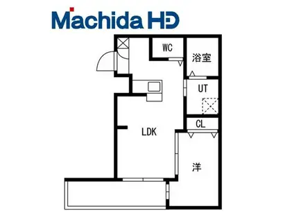 シーエムアンウエスト(1LDK/3階)の間取り写真