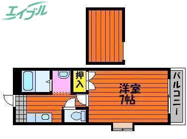 ベルハイツ(1K/3階)の間取り写真