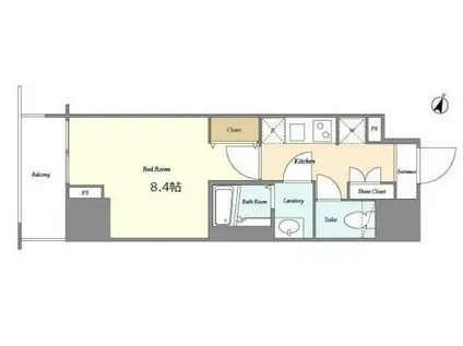 ビーピーアールレジデンス町田(1K/8階)の間取り写真