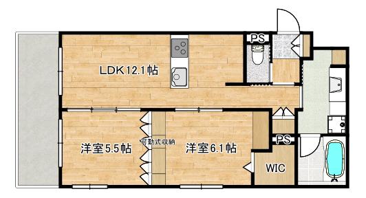 HEBEL MAISON 新城(2LDK/2階)の間取り写真