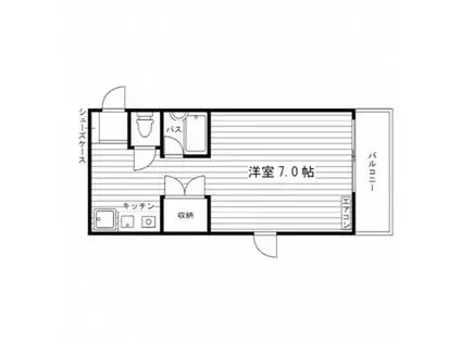 LIVEIN2(1K/2階)の間取り写真