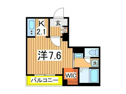 グランディヴィラ柏の葉キャンパス(1K/1階)の間取り写真