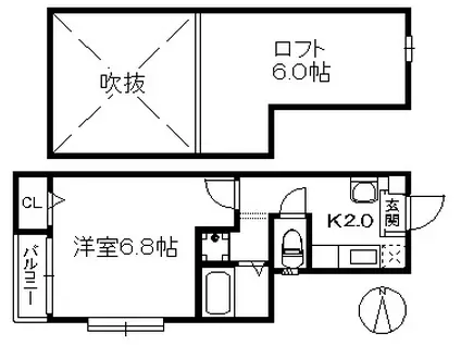 SCHERZ・NEST 137(1K/1階)の間取り写真