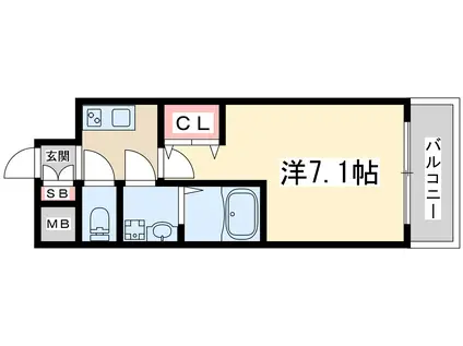 オーキッドレジデンス新大阪(1K/6階)の間取り写真