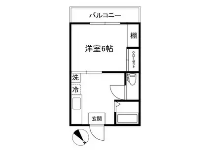 メゾンブランシェ(1K/2階)の間取り写真