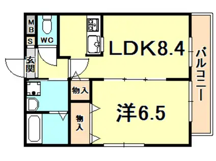 カサプリマ(1LDK/1階)の間取り写真