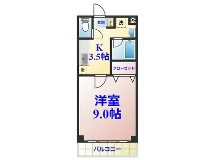 インパレスサクラ(1K/2階)の間取り写真