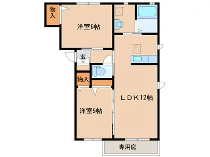パトリー安心院(2LDK/2階)の間取り写真