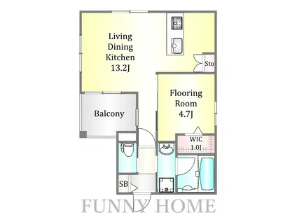 PHILOSOPHIA(1LDK/2階)の間取り写真