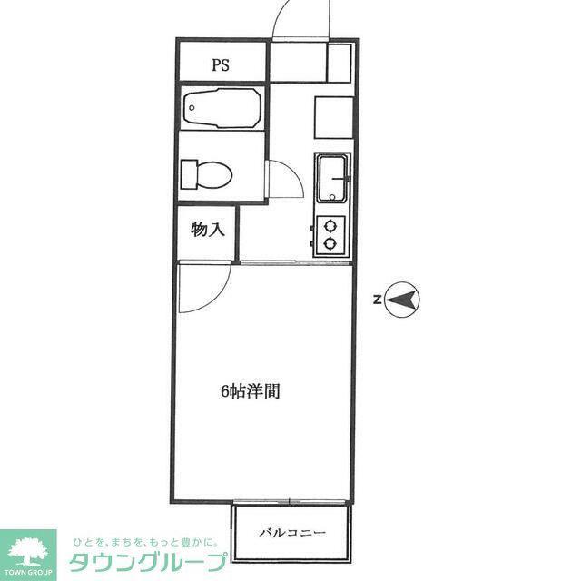 ハイツルミエール(1K/1階)の間取り写真