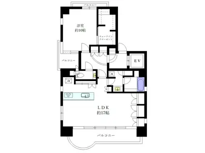 コリーヌ代官山 用(1LDK/8階)の間取り写真