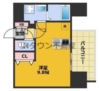SHOKEN RESIDENCE名古屋(ワンルーム/12階)の間取り写真