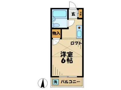 さんらいふコート(ワンルーム/2階)の間取り写真