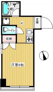 FORウエスト段原(ワンルーム/4階)の間取り写真