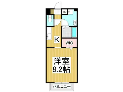 LIVE ADONIS-II(1K/2階)の間取り写真