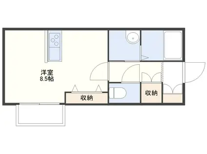 IKD D(ワンルーム/1階)の間取り写真