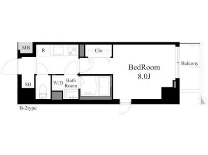 ラティエラ王子飛鳥山(1K/6階)の間取り写真