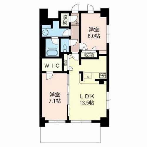 ラ・メゾン等々力(2LDK/1階)の間取り写真