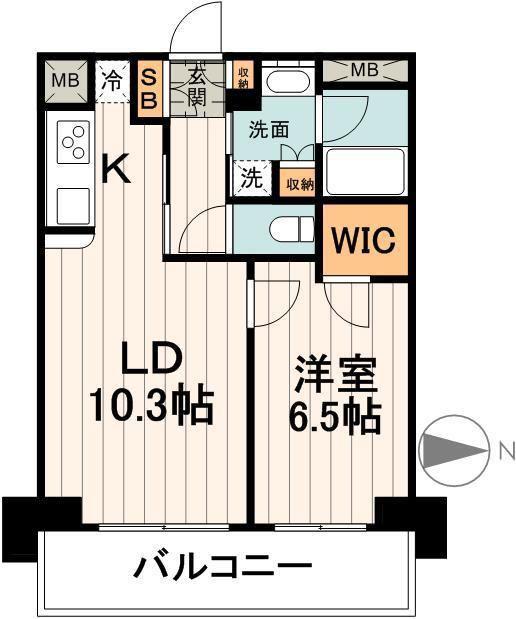 エスティメゾン大島(1LDK/14階)の間取り写真
