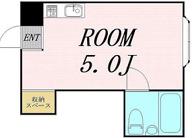 京橋ハイツ30(ワンルーム/4階)の間取り写真