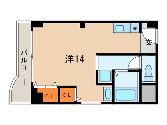 E-FLAT(ワンルーム/5階)の間取り写真