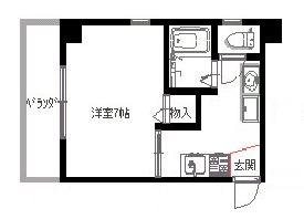 STONE MANOR(1K/8階)の間取り写真