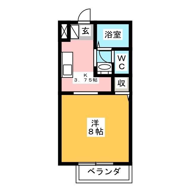 エクセルまるづか(1K/1階)の間取り写真