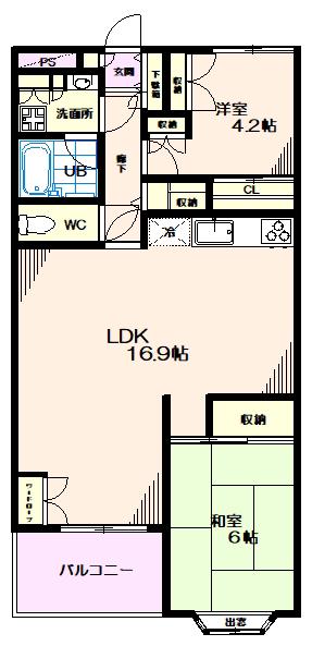 コープ野村荻窪(2LDK/3階)の間取り写真
