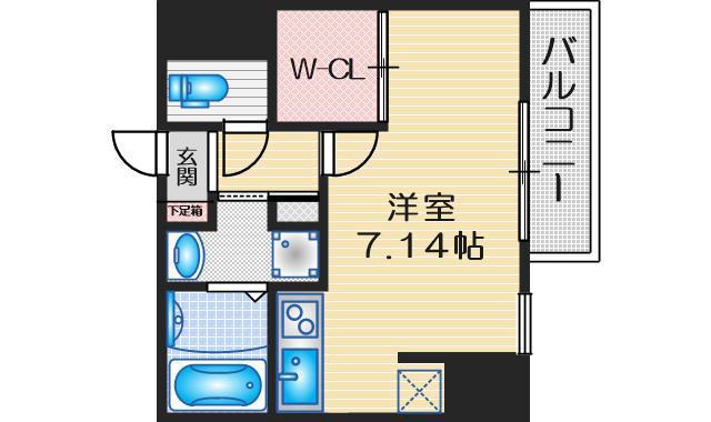 ドゥーエ江坂III(ワンルーム/10階)の間取り写真