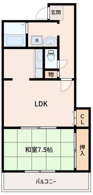 ディアコート新大阪(1LDK/12階)の間取り写真