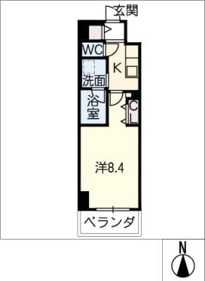 MELIV刈谷(1K/1階)の間取り写真