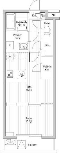 SPコート保塚町(1LDK/2階)の間取り写真