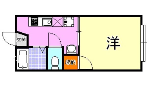 トラウムハウス(1K/2階)の間取り写真