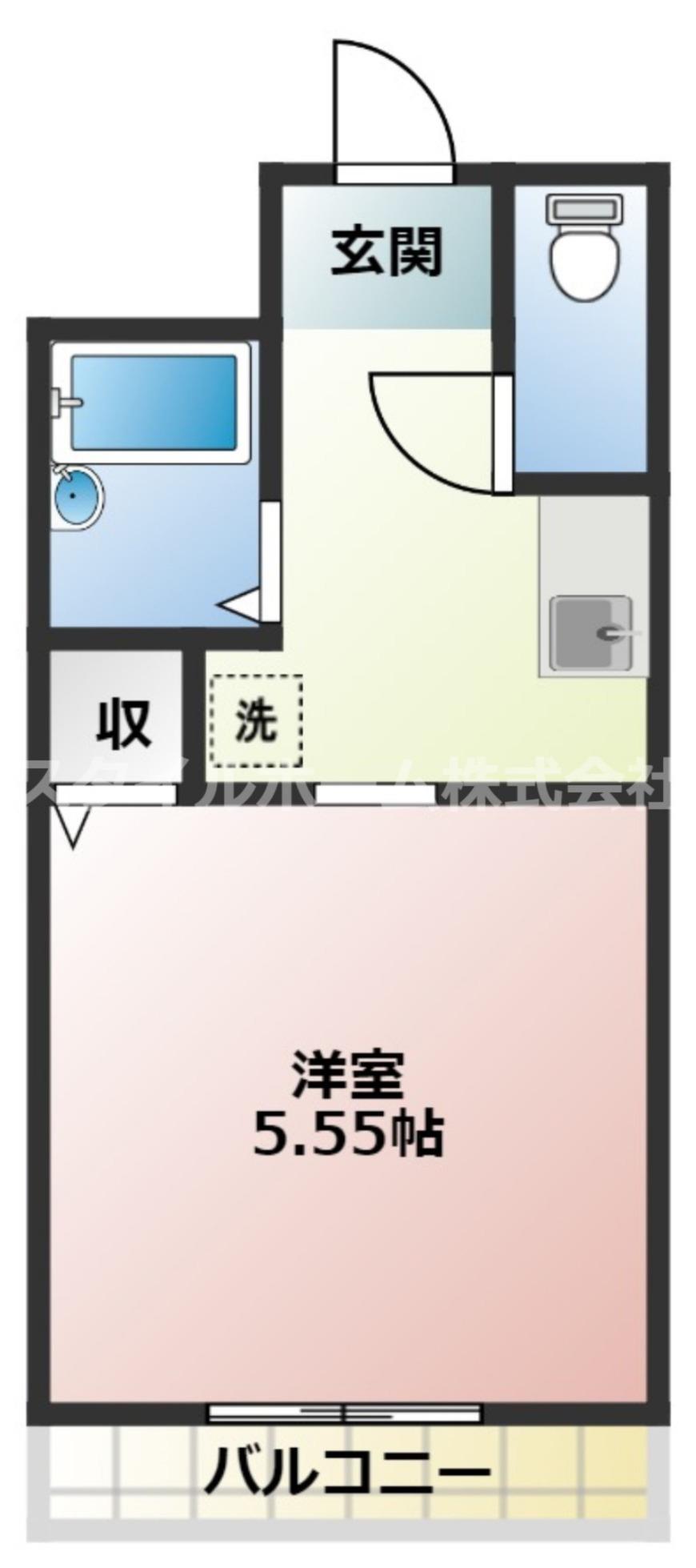 フィールドM(1K/3階)の間取り写真