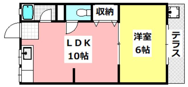 アオイハイツ(1LDK/1階)の間取り写真