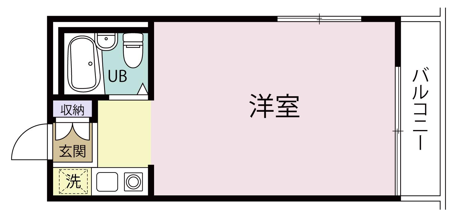 スタックスビル(ワンルーム/3階)の間取り写真