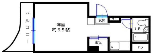 西岡ビル(ワンルーム/3階)の間取り写真