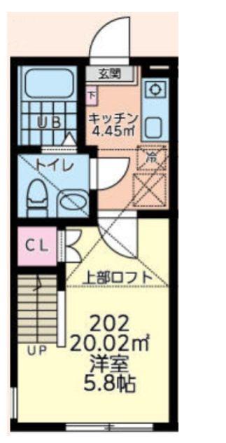ESPUMA(1K/2階)の間取り写真