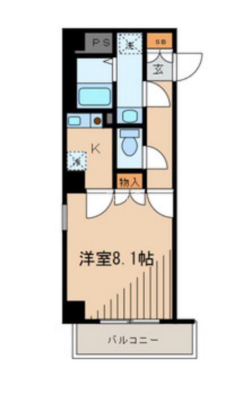 ステラ人形町(1K/7階)の間取り写真