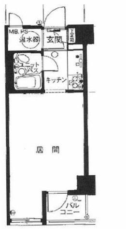 シャルマン赤坂(ワンルーム/4階)の間取り写真