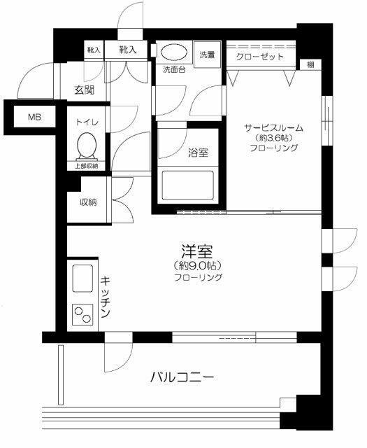 東急ドエルアルス本郷南(ワンルーム/2階)の間取り写真