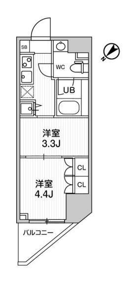 ARKMARK巣鴨STA(2K/11階)の間取り写真