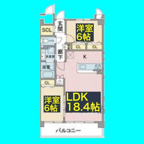JOUIR ISSHA(2LDK/3階)の間取り写真