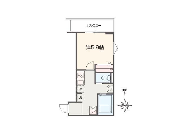 MELLAS北赤羽(1K/1階)の間取り写真