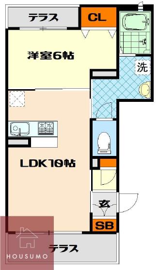 インフィニティ北川口(1LDK/3階)の間取り写真