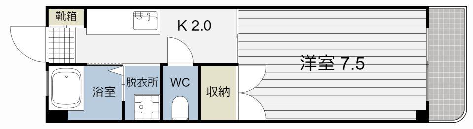 森マンション(1K/3階)の間取り写真
