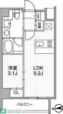 LIGHTHOUSE中馬込(1LDK/1階)の間取り写真