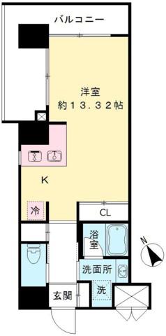 JR横浜線 橋本駅(神奈川) 徒歩6分 10階建 築7年(ワンルーム/2階)の間取り写真